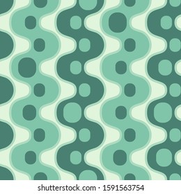 Abstract colorful drops. Flat, simple geometric design. Vector spotty seamless pattern for textile, wallpaper, wrapping paper, prints, fabric, web background or another accent etc.