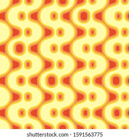 Abstract colorful drops. Flat, simple geometric design. Vector spotty seamless pattern for textile, wallpaper, wrapping paper, prints, fabric, web background or another accent etc.