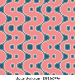 Abstract colorful drops. Flat, simple geometric design. Vector spotty seamless pattern for textile, wallpaper, wrapping paper, prints, fabric, web background or another accent etc.