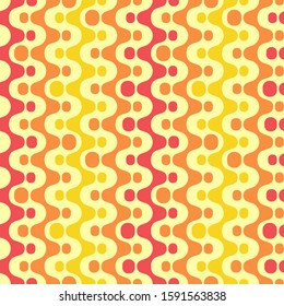Abstract colorful drops. Flat, simple geometric design. Vector spotty seamless pattern for textile, wallpaper, wrapping paper, prints, fabric, web background or another accent etc.