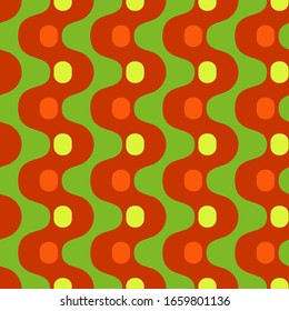 Abstract colorful drops. Flat, simple geometric design. Vector spotty seamless pattern for textile, wallpaper, wrapping paper, prints, fabric, web background or another accent etc.