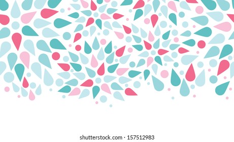 abstract colorful drops horizontal seamless pattern background border