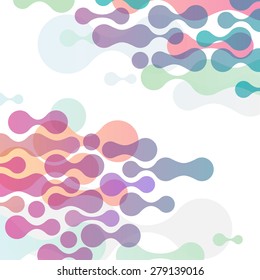 Abstract colorful dumbbell forms background. Vector illustration.