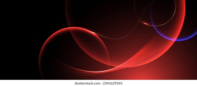 Abstract colorful dynamic circles geometric design background vector