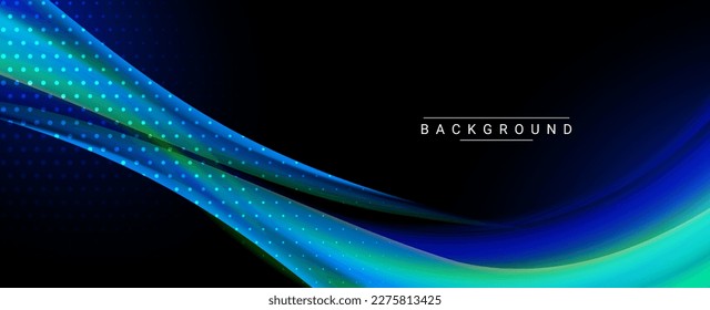Abstract colorful dynamic elegant wave design background vector