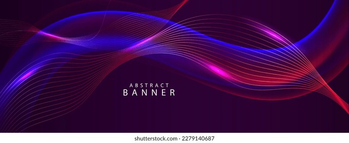 Resumen de colores vivos diseño de onda elegante dinámico vector de fondo