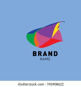 Abstract Colorful Dynamic Flat Logo Brand Company Design Template