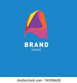 Abstract Colorful Dynamic Flat Logo Brand Company Design Template