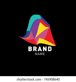 Abstract Colorful Dynamic Flat Logo Brand Company Design Template