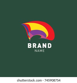 Abstract Colorful Dynamic Flat Logo Brand Company Design Template