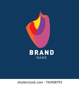 Abstract Colorful Dynamic Flat Logo Brand Company Design Template