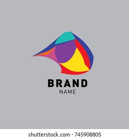 Abstract Colorful Dynamic Flat Logo Brand Company Design Template