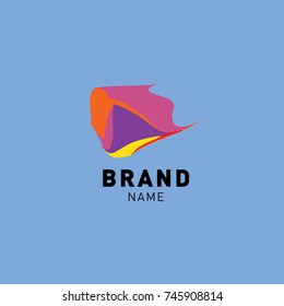 Abstract Colorful Dynamic Flat Logo Brand Company Design Template