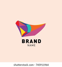 Abstract Colorful Dynamic Flat Logo Brand Company Design Template