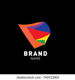 Abstract Colorful Dynamic Flat Logo Brand Company Design Template
