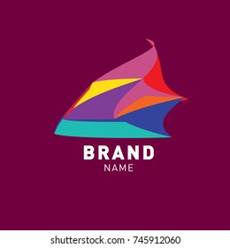 Abstract Colorful Dynamic Flat Logo Brand Company Design Template