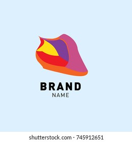 Abstract Colorful Dynamic Flat Logo Brand Company Design Template
