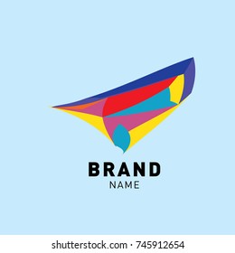 Abstract Colorful Dynamic Flat Logo Brand Company Design Template
