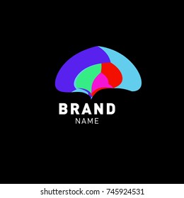 Abstract Colorful Dynamic Flat Logo Brand Company Design Template
