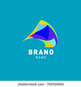 Abstract Colorful Dynamic Flat Logo Brand Company Design Template