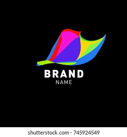 Abstract Colorful Dynamic Flat Logo Brand Company Design Template