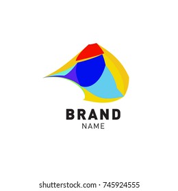 Abstract Colorful Dynamic Flat Logo Brand Company Design Template