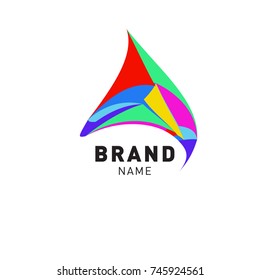 Abstract Colorful Dynamic Flat Logo Brand Company Design Template