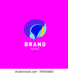 Abstract Colorful Dynamic Flat Logo Brand Company Design Template