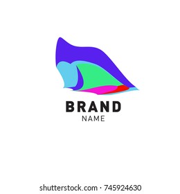 Abstract Colorful Dynamic Flat Logo Brand Company Design Template