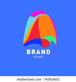 Abstract Colorful Dynamic Flat Logo Brand Company Design Template