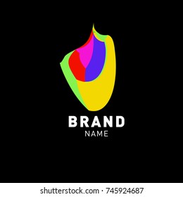 Abstract Colorful Dynamic Flat Logo Brand Company Design Template