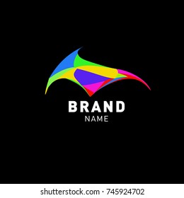 Abstract Colorful Dynamic Flat Logo Brand Company Design Template