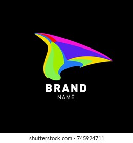 Abstract Colorful Dynamic Flat Logo Brand Company Design Template
