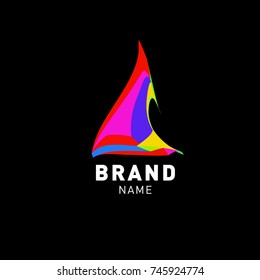 Abstract Colorful Dynamic Flat Logo Brand Company Design Template