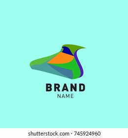 Abstract Colorful Dynamic Flat Logo Brand Company Design Template