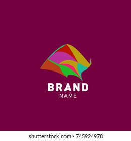Abstract Colorful Dynamic Flat Logo Brand Company Design Template