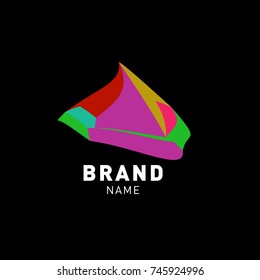 Abstract Colorful Dynamic Flat Logo Brand Company Design Template