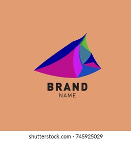 Abstract Colorful Dynamic Flat Logo Brand Company Design Template