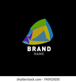Abstract Colorful Dynamic Flat Logo Brand Company Design Template