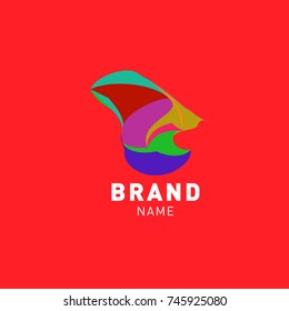 Abstract Colorful Dynamic Flat Logo Brand Company Design Template