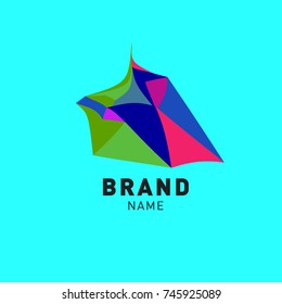 Abstract Colorful Dynamic Flat Logo Brand Company Design Template