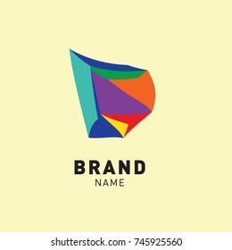 Abstract Colorful Dynamic Flat Logo Brand Company Design Template