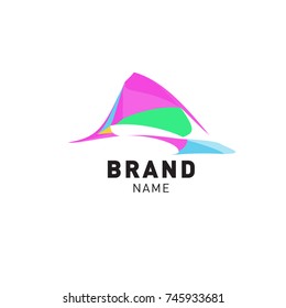 Abstract Colorful Dynamic Flat Logo Brand Company Design Template