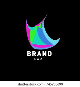 Abstract Colorful Dynamic Flat Logo Brand Company Design Template
