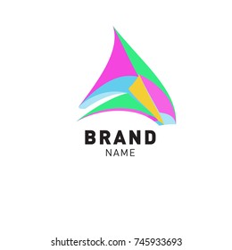 Abstract Colorful Dynamic Flat Logo Brand Company Design Template