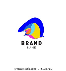 Abstract Colorful Dynamic Flat Logo Brand Company Design Template