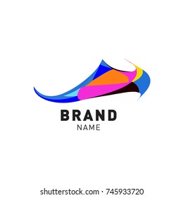 Abstract Colorful Dynamic Flat Logo Brand Company Design Template