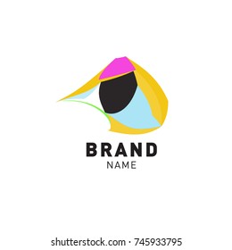 Abstract Colorful Dynamic Flat Logo Brand Company Design Template