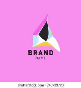 Abstract Colorful Dynamic Flat Logo Brand Company Design Template