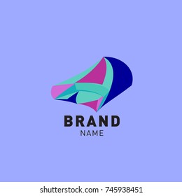 Abstract Colorful Dynamic Flat Logo Brand Company Design Template